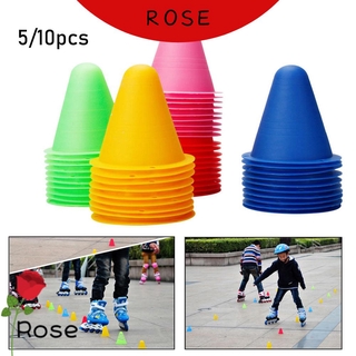 rose 5/10 pzs 5 colores marcador de patines/conos plásticos/fútbol/equipo de entrenamiento/accesorios de bloqueo de carretera de alta calidad/herramienta de patinaje deportivo/copa multicolor