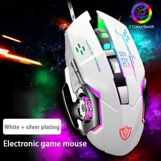 [Ready Stock] Wired Gaming Mouse Mice 6 Button LED E-sports Mechanical Macro USB Mouse For Computer PC Laptop Pubg Mobile New