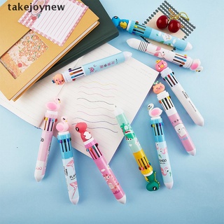 [takejoynew] bolígrafo de diez colores novedad lindo estudiante escritura gel bolígrafos suministros de aprendizaje