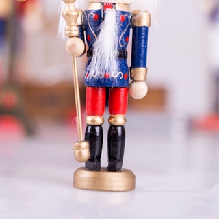4 x 5" figuras de madera soldado cascanueces artesanía decoración de navidad juguete