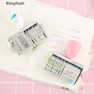 Blingflash rodillo portátil sello de palabras fecha sello almohadilla de tinta DIY Scrapbooking tarjeta de fabricación de manualidades MY