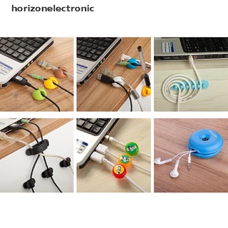 [horizonelectronic] Organizador de cable de tortuga organizador de cables enrollador de alambre para auriculares (4)