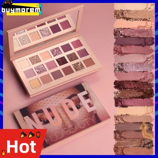 BUYME 18 Colors Glitter Shimmer Matte Eyeshadow Palette Non-Smudge Eye Makeup Cosmetic