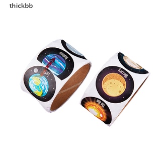 Thickbb 100 hojas/rollo Solar sistema planetas fiesta de cumpleaños decoración sello pegatinas BR