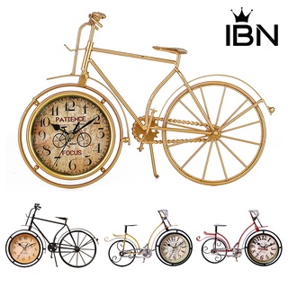 [ibn] reloj retro vintage silencioso de hierro para bicicleta, hogar, oficina, sala de estar, mesa, decoración