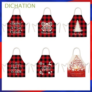 DICHATION Creative Cleaning Apron Kitchen Supplies Merry Christmas Antifouling Festival New Year Home Decorations Household Christmas Tree