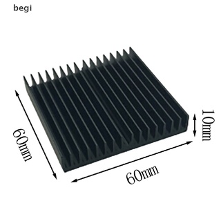 begi 1pcs 60*60*10mm Black Aluminum Radiator Motherboard Chip Heatsink CL