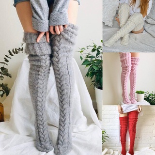 calcetines largos de algodón de punto sobre la rodilla/calcetines largos de rayas/medias altas