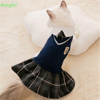 Tope Para perro pequeño Gato Two-verged kitty abrigo falda Jk Trajes cachorros ropa De Gato Vestidos De Gato ropa/Multicolor