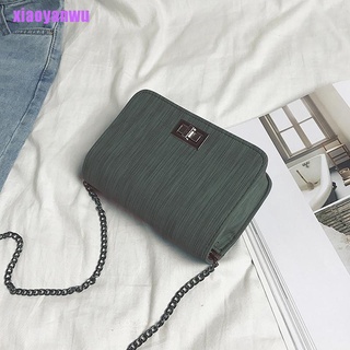 [xiaoyanwu]Korean Messenger Bag Small Square PU Chain Bag Tote Bag Shoulder Bag Handbag (6)