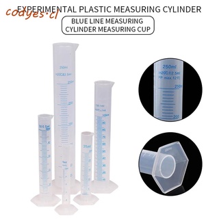 CODYES School Lab Tool Measuring Cylinder Kitchen Tools Plastic Measuring Cylinder Graduated Cylinder Chemistry Cooking Transparent Lab Supplies Laboratory Tools 10/25/50/100/250/500ml Graduated Tube