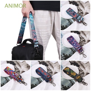 animor moda color bolsa cinturones ajustable bolso de hombro correas bolso cadena mujeres nylon nacional viento arco iris mochila accesorios