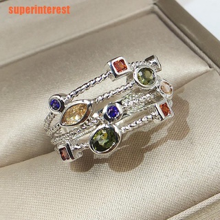 [est] anillos de plata de ley genuino 925 para mujeres huecos anillo de compromiso bijoux