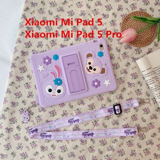 Para Xiaomi Mi Pad 5/Xiaomi Mi Pad 5 Pro 11" a prueba de golpes niños funda de silicona suave + correa de hombro