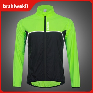 Brshiwaki1) Chamarra De Ciclismo Mtb De carretera De montaña Para hombres reflectantes ligeras Chamarra De lluvia deportiva impermeable transpirable secado rápido