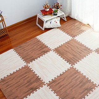 30 x 30 cm de espuma EVA alfombra de juego interior de los niños de la habitación de madera grano cómodo rompecabezas de la alfombra de los niños rompecabezas piso/alfombra de la mascota