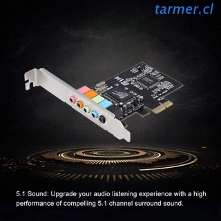 tar2 pci-e tarjeta de sonido 5.1 6 canales cmi8738 chipset audios digital escritorio pci-e tarjeta