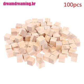 Ddbr 100 pzs Mini Cubos cuadrados De madera sin marco Para manualidades De madera