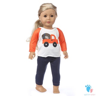[Witty] muñeca portátil creativa americana ZAPF muñeca jeans ropa de vestir juguetes ropa 18 pulgadas lindo muñeca ropa (7)