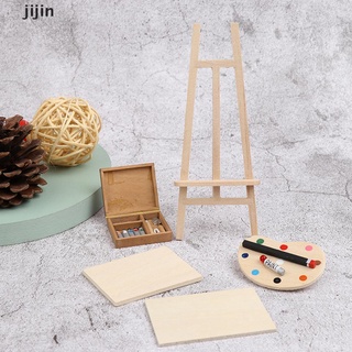 jijin 1:12 casa de muñecas miniatura artista caballete paleta pigmento caja modelo accesorios.