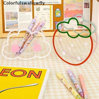 Colorfulswallowfly Ins Kawaii Acrylic Pen Holder Desktop Organizer Creative Bear Bunny Stationery CSF