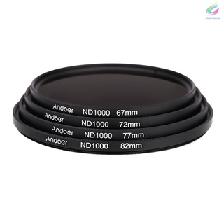 Nuevo filtro de densidad Neutral Andoer 72mm ND1000 10 Stop Fader para cámara DSLR (4)