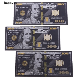[happyss] lámina de oro negro antiguo usd 100 dólares conmemorativos decoración de billetes