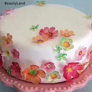 BeautyLand Edible Flowers Cupcake Topper Glutinous Rice Paper Water Party Cake Decoration .