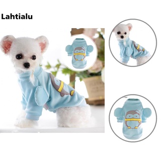 Lahtialu suave textura mascota camisa lindo perros gatos manga corta Tops ropa cómoda para invierno