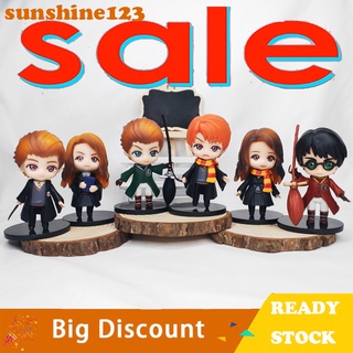 sunshine123.cl 6pcs harry potter anime figura miniatura coleccionable modelo de juguete decoración del hogar