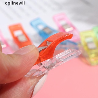 Oglinewii 20pcs mixed color plastic edging clip plastic small clip sewing positioning clip CL
