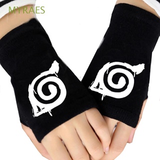 myraes anime ropa de medio dedo guantes cosplay sin dedos guantes naruto guantes anime sasuke hatake kakashi algodón ataque en titán
