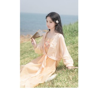Mejorar el antiguo traje de Hanfu traje femenino estudiante verano el nuevo estilo Tang traje Folk-personalizado Super hadas Sling vestido Hanfu Cheongsam (8)