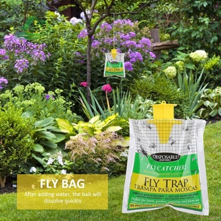 (formyhome) bolsa desechable atrapa moscas jardín al aire libre atrapa moscas control de plagas trampa de insectos