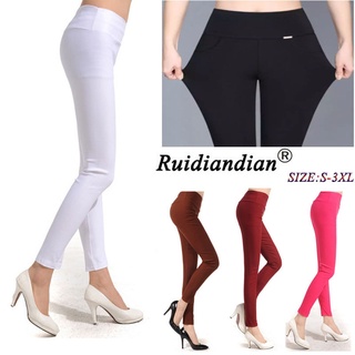 Ruidiandian M-4XL Mujer & 39 ; s Pantalones Casual Moda Alta Cintura Leggings