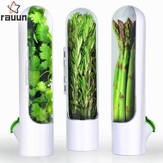 Recipiente de almacenamiento de hierbas y hierbas premium, mantiene verduras y verduras frescas por más tiempo para los utensilios de almacenamiento de cocina RAUUN