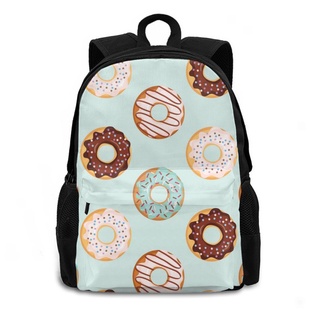 donuts patrón de dibujos animados mochila de la escuela bolsa de la escuela portátil bolsa de la escuela, ligero y multifuncional, bolsa escolar para niñas y niños
