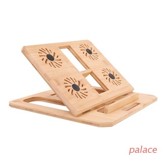 palace Portable Bamboo Laptop Stand Cooling Bracket Notebook Tablets Adjustable Riser