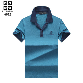 Givenchy Camiseta Polo Manga corta Azul oscuro Camiseta Polo De algodón para hombre