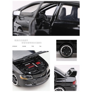 1:32 MITSUBISHI LANCER EVOLUTION IX modelos de coche de aleación Diecast juguete puertas de vehículo abreble Auto camión (6)
