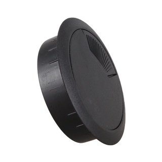 2 piezas de cable de alambre de escritorio de 50 mm de diámetro, ojales, agujero, color negro (7)