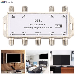 DS81 8 en 1 señal satelital DiSEqC interruptor LNB receptor Multiswitch (2)