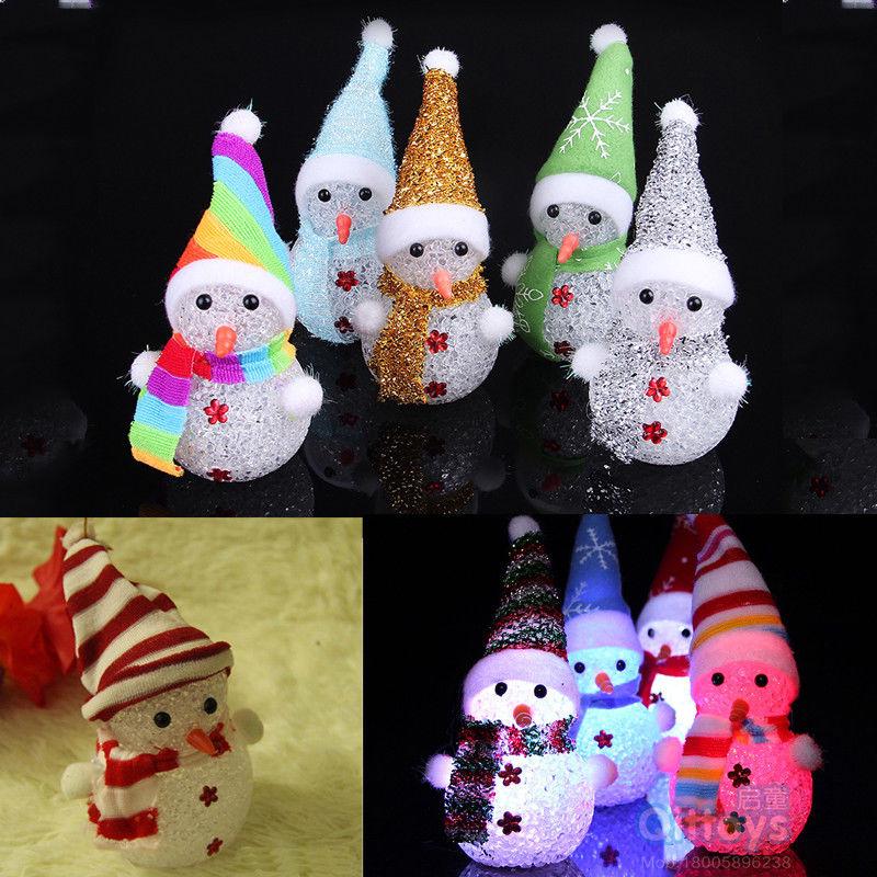 Navidad LED muñeco de nieve Santa Claus adorno árbol de navidad luz