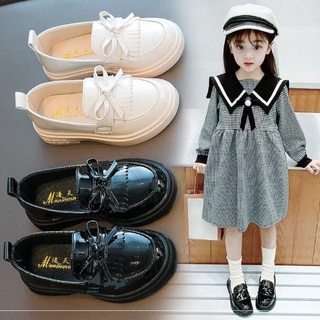 las niñas zapatos de cuero2021primavera y otoño nuevos zapatos de los niños guisantes zapatos de la princesa zapatos de estilo británico de fondo suave medio y grande zapatos de los niños marea (1)