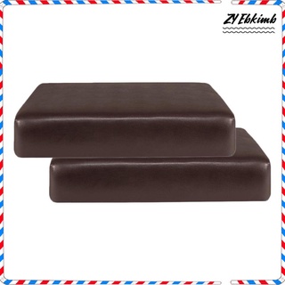 2 fundas antideslizantes de piel sintética para sofá, silla, asiento, fundas de asiento individual (2)