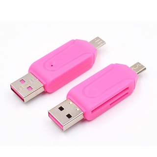 2 in 1 USB OTG Adapter Universal Micro TF SD Card Reader For Computer Phones (6)