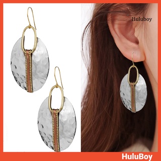 [HLB] 1 Pair Dangle Earrings Geometric Shape Vintage Jewelry All Match Lightweight Hook Earrings for Dating