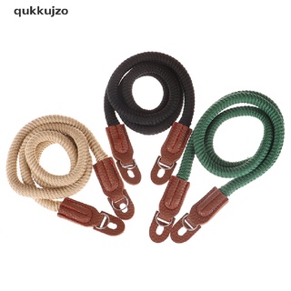 [qukk] 1pc cuerda de algodón cámara correa de cuello vintage correa de hombro cuero cordón de muñeca 458cl (1)