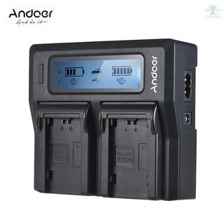 Andoer NP-FZ100 cargador de batería LCD de doble canal para Sony A7III A9 A7RIII A7SIII