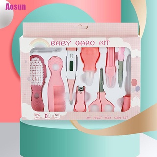 [Aosun] 10 unids/Set Baby Nail Trimmer Kit de cuidado de la salud portátil bebé recién nacido Kit de aseo